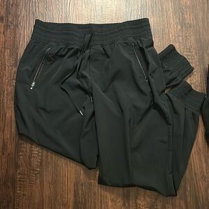 Black drawstring joggers